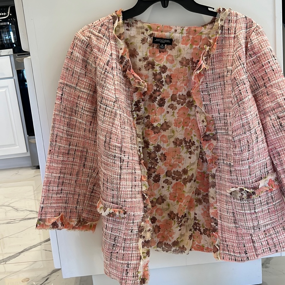 Pink Knitted Blazer